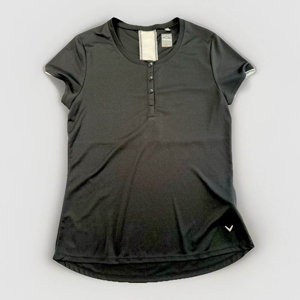 Callaway Opti Dri Womens Black Golf Shirt Size Medium